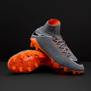 Botas de fútbol - Césped natural firme - Nike Hypervenom Phantom Pro DF FG - Gris Oscuro/Naranja/Blanco - AH7275-081 | Pro:Direct Soccer
