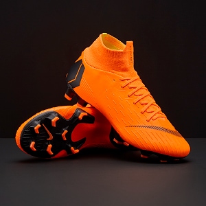 Botas de fútbol - Césped natural firme - Nike Mercurial Superfly VI FG - Naranja/Negro/Naranja/Amarillo Volt AH7368-810 | Pro:Direct Soccer
