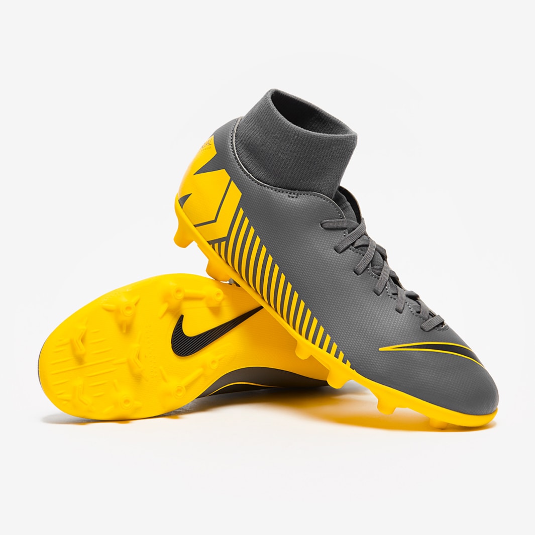 participar Mala fe zona Nike Mercurial Superfly VI Club FG/MG - Dark Grey/Black/Yellow - Firm  Ground - Mens Soccer Cleats 