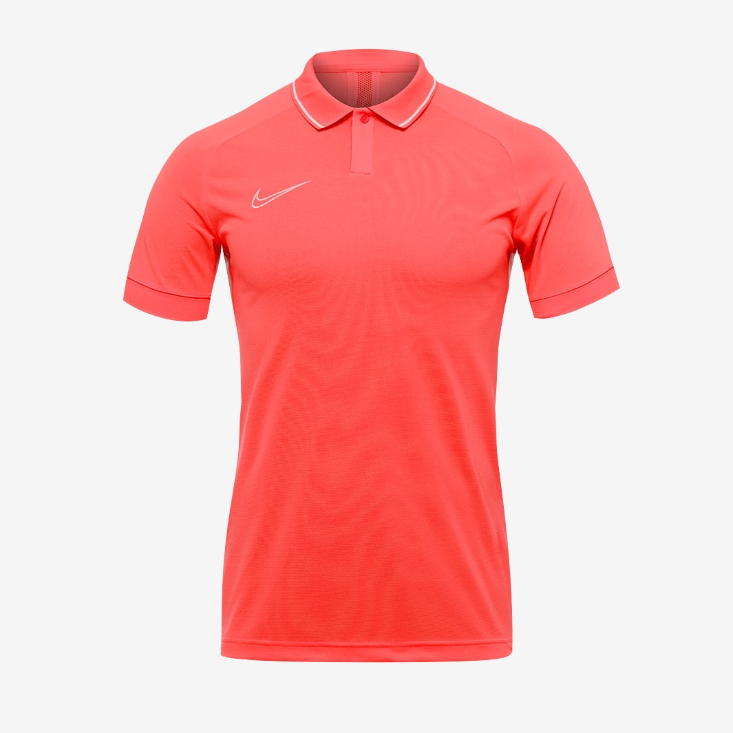 Nike Academy Pro Polo Shirt Anthracite/Bright Crimson/White Mens