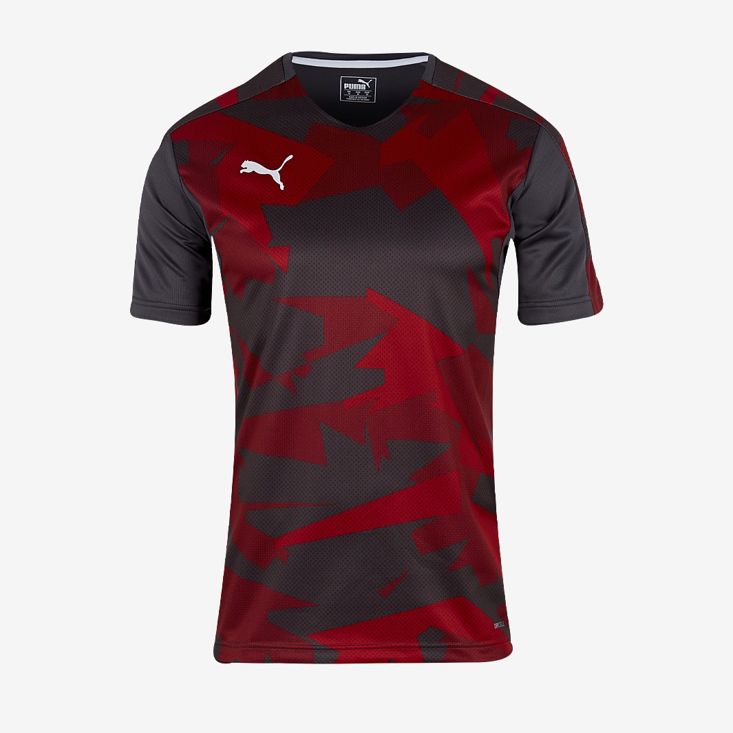 Puma Training Jersey Black/Grey Mens Football Teamwear Training