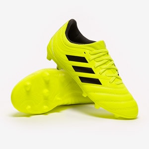 adidas Kids Copa 19.3 FG Solar Yellow Core Black Firm Ground Junior Soccer Cleats