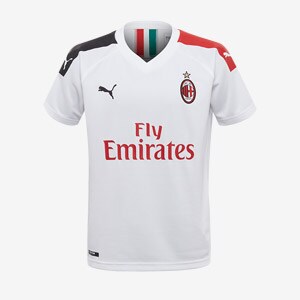 Maglia Junior Manica Corta Puma AC Milan 19/20 Away Bianco/Rosso