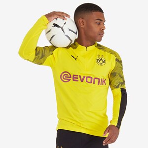 Puma Borussia Dortmund サッカージャージ L 755764-02] Mens Puma BVB 1/4 Zip Training Top With Evonik