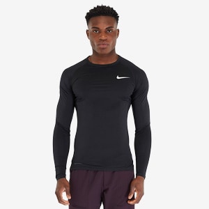 Camiseta Nike Pro larga Negro/Blanco-Ropa técnica para hombre | Pro:Direct Soccer