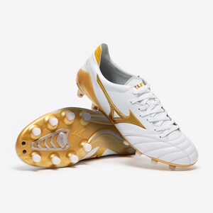 Mizuno Morelia Neo II Made In Japan FG - White/Gold - Firm Ground