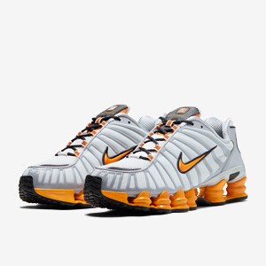 nike shox white orange