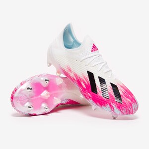 adidas X 19.1 SG - Footwear White/Core Black/Shock Pink - Soft