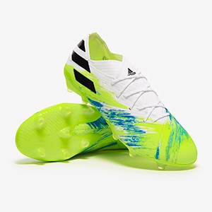 adidas Nemeziz 19.1 FG - Footwear White/Core Black/Signal Green Firm - Mens