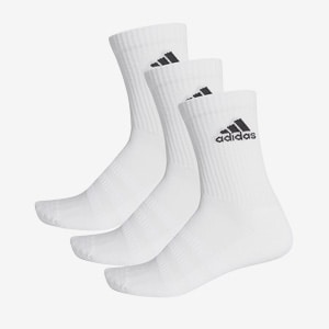 adidas Cushioned Crew 3 Pack Socks | Pro:Direct Soccer