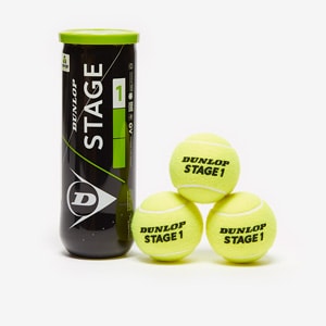 Dunlop Stage 1 Green 3 Ball Tube | Pro:Direct Tennis