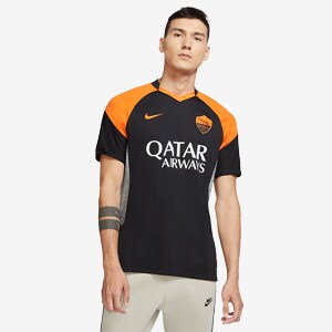 Nike Roma 20/21 Third Stadium Jersey - Black/Safety Orange - Mens