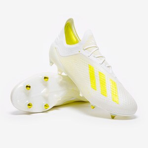 adidas X 18.1 SG - White/Yellow - Soft Ground - Mens Boots