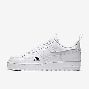 nike white & black air force 1 lv8 utility trainers