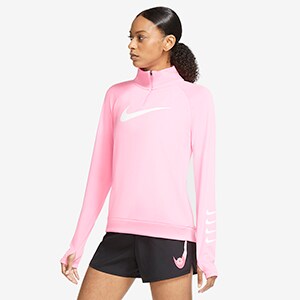 pink nike half zip running top