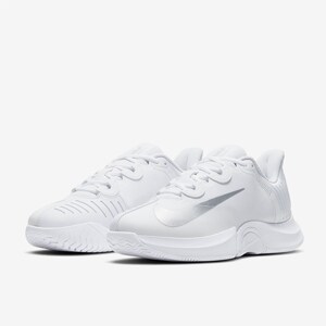 Nike women's flare 2 hc shop tennis shoes white and metallic silver