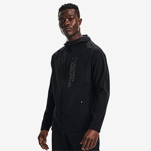 Under Armour OutRun The Storm Jacket - Black/Black/Reflective | Pro:Direct Soccer