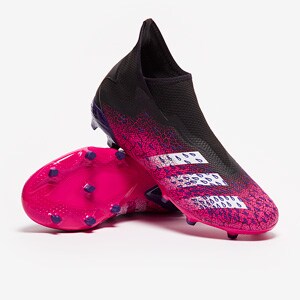 adidas Predator Freak.3 Laceless FG - Core Black/White/Shock Pink - Mens  Soccer Cleats |