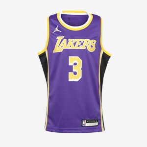 Jordan Mens Anthony Davis Lakers Statement Swingman Jersey - Field Purple/Yellow/Black Size S