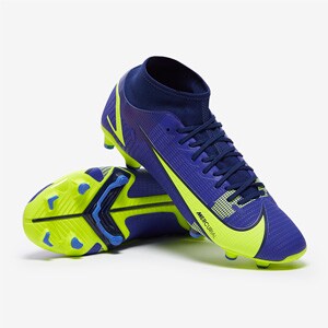 Nike Mercurial Vapor 14 Elite Firm Ground Cleats- Sapphire/ Volt/ Blue Void