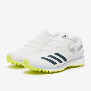 adidas 22YDS Boost Cricket Spikes - White/Acid Yellow - Mens Shoes | Cricket