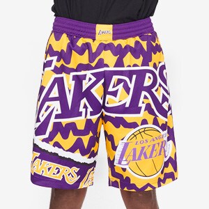 Mitchell and Ness Adult Los Angeles Lakers Big Face Shorts