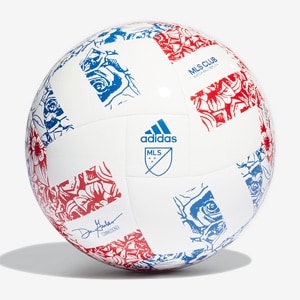 adidas MLS Club White Power Blue Team Collegiate Red Footballs