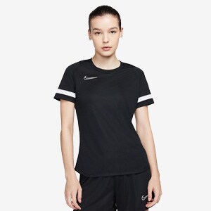 Nike Womens DF Academy 21 SS Top - Black/White/White/White