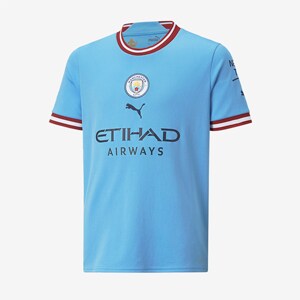 Manchester City F.C Unisex Kids MCFC Away Shirt Replica Ss Jr with Sponsor Logo Jersey 