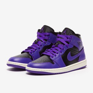 Womens Air Jordan 1 Mid Black Dark Concord Sail Womens Shoes Pro Direct Basketball