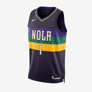 Men's Nike Zion Williamson Navy New Orleans Pelicans Swingman Sponsor Patch  Replica Jersey - Icon Edition