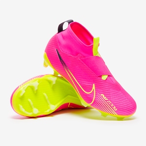 Nike Kids Zoom Mercurial Pro - Pink Blast/Volt/Gridiron - Junior Boots