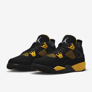 yellow black and white jordan 4