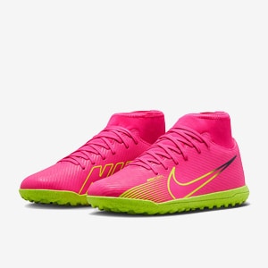 Nike Kids Mercurial Superfly IX Club TF Pink Blast Volt Gridiron Junior Cleats