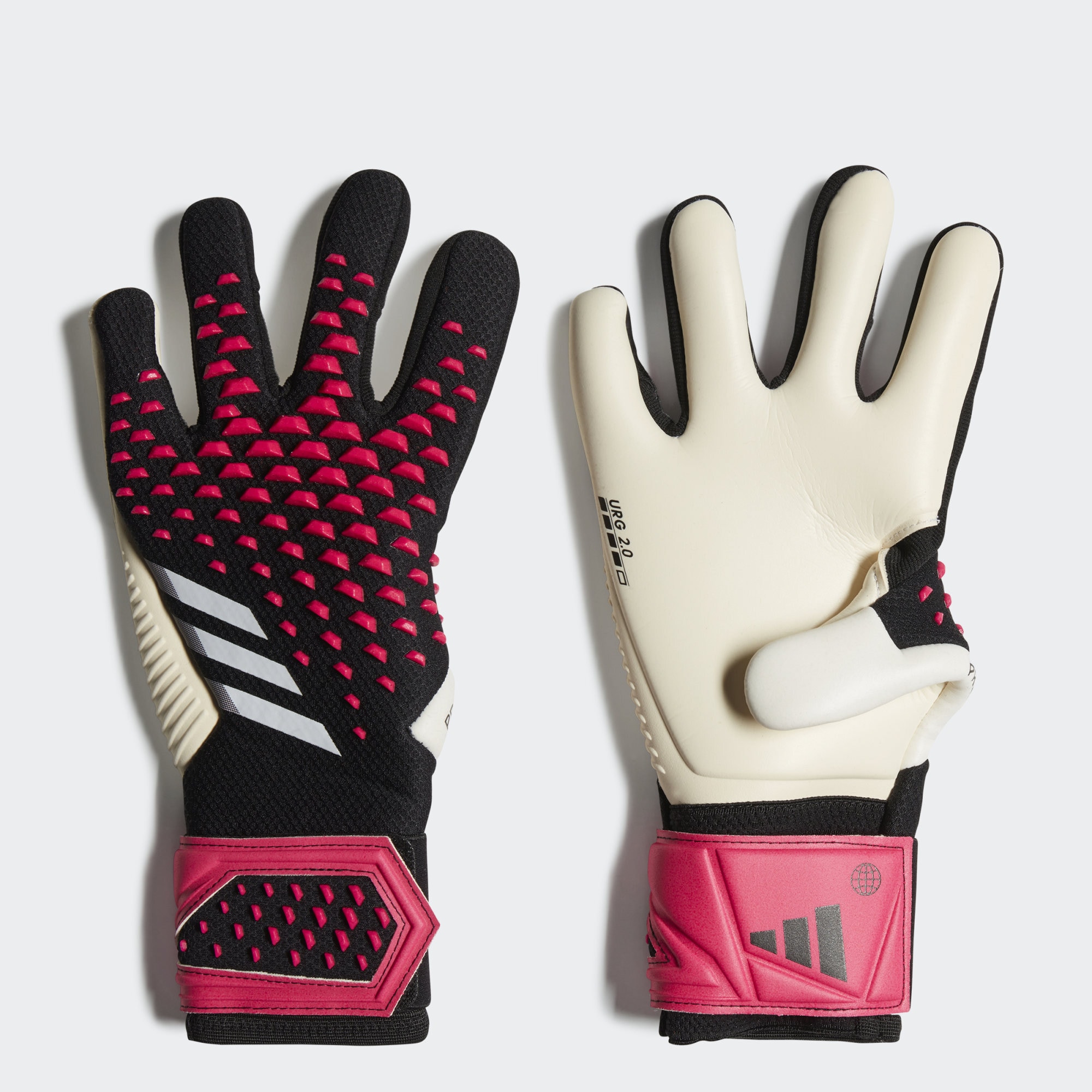 adidas Predator Edge GL Pro Goalkeeper Gloves - White-Bright Cyan