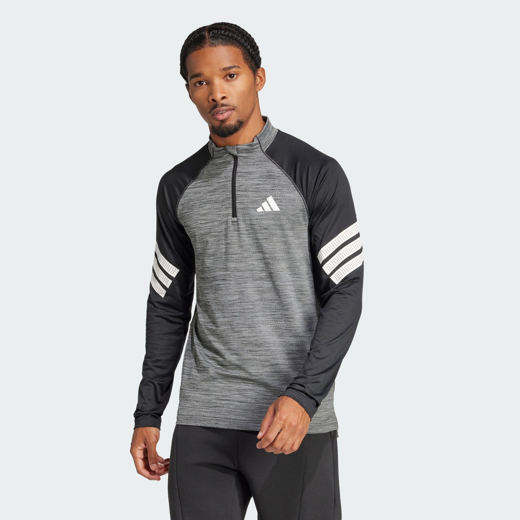 adidas Men Icon 3-Stripes 1/4-Zip Tee | Pro:Direct Soccer