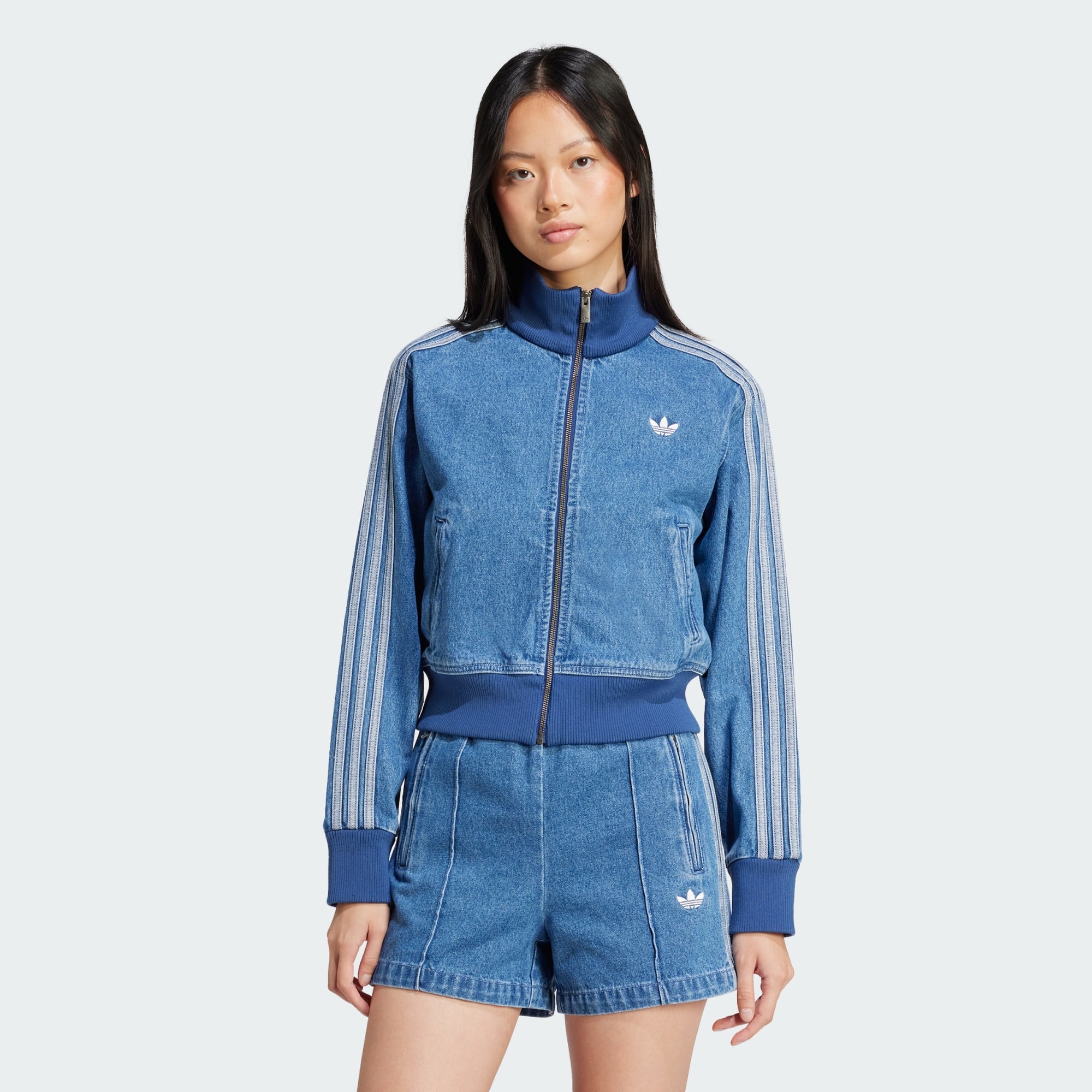 adidas Originals Womens Adicolor Denim Track Top | Pro:Direct Running