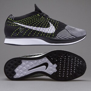 Nike Flyknit Racer - Black/White-White - Mens Shoes - 526628-011