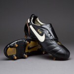 Scarpe da Calcio Nike Scarpe Nike Tiempo Ronaldinho SG Terreni Morbidi Nero Bianco Perla Oro Metallico 315364 027 Pro Direct Soccer