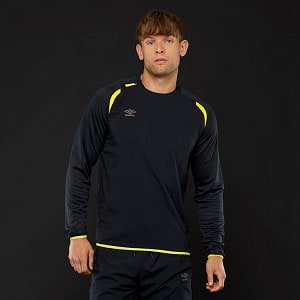 Umbro Training 1/2 Zip Hybrid - Black/Golden Kiwi | Pro:Direct Soccer
