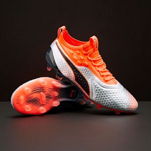 人気商品の Puma One 1 Syn FG/AG - Puma Silver/Shocking Orange/Puma シューズ