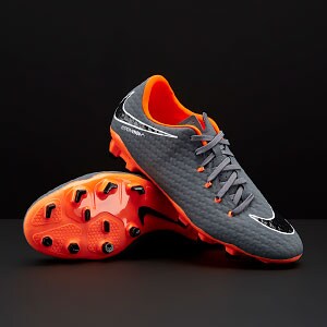 Botas de fútbol - Césped natural firme - Nike Phantom III Academy FG - Gris Oscuro/Naranja/Blanco - AH7271-081 | Pro:Direct Soccer