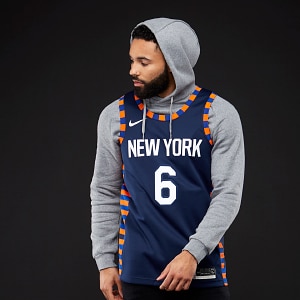 Kristaps Porziņģis New York Knicks New Large Boys NBA Nike Blue Home Jersey