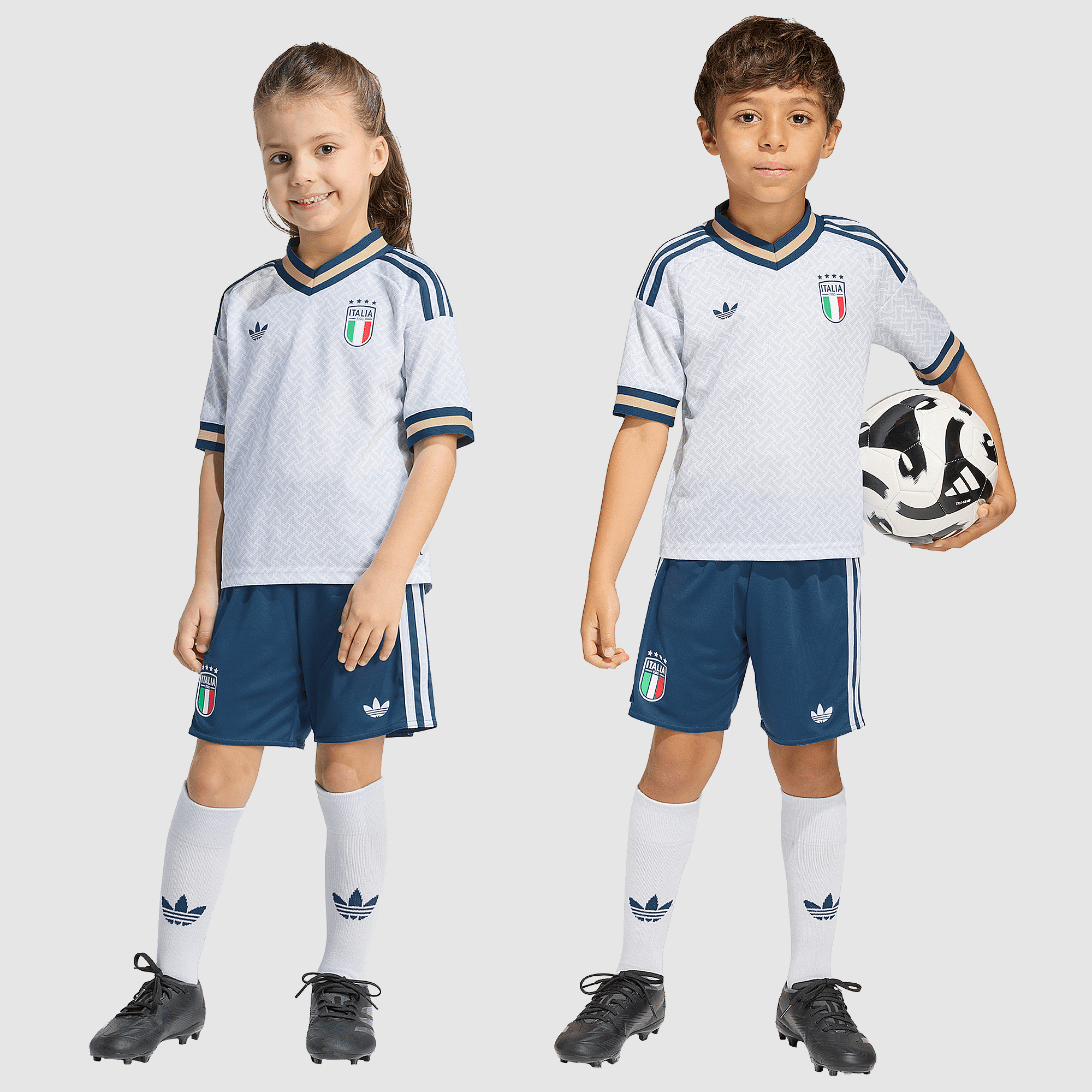 Adidas Originals Italy 2026 Little Kids Away Kit Blue
