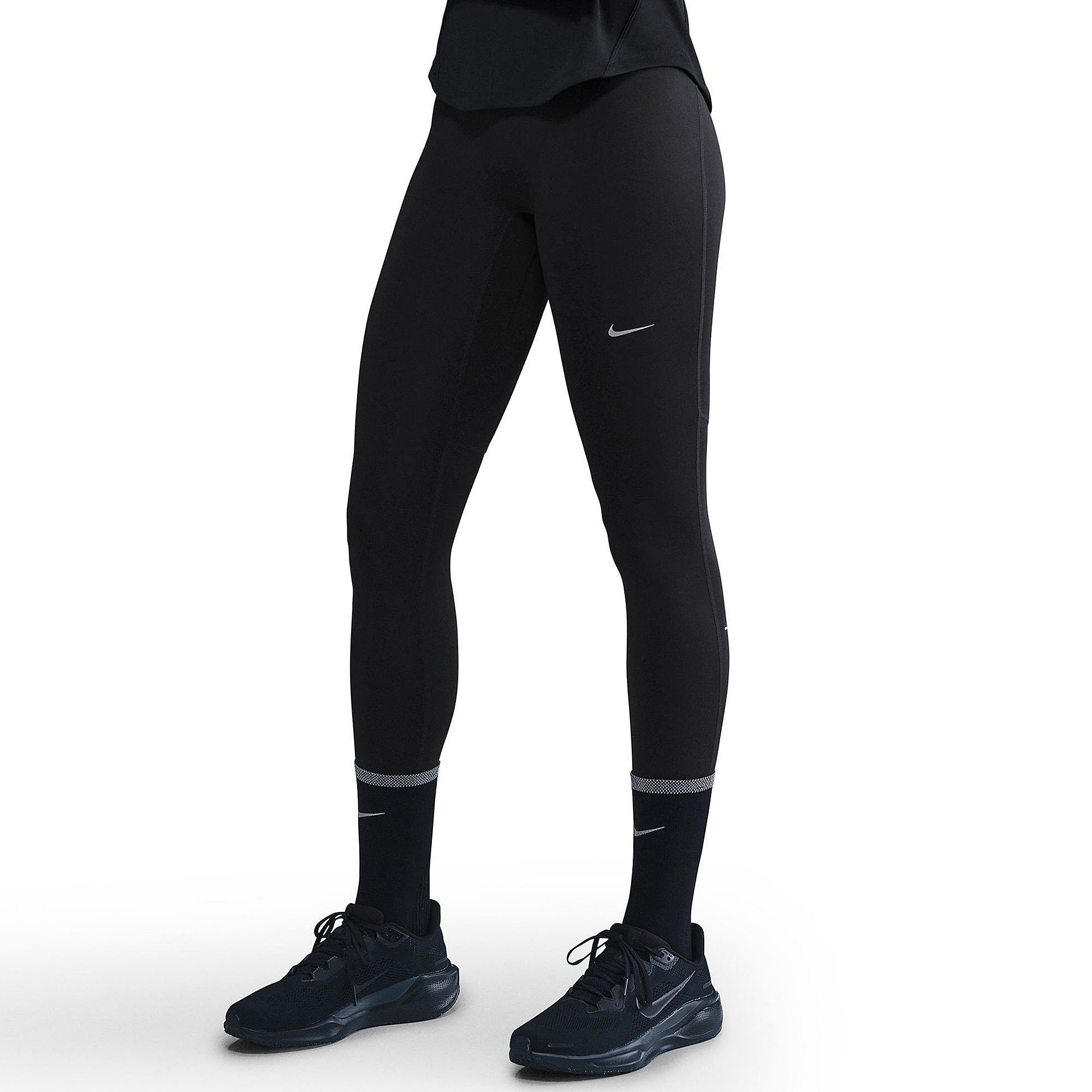 Nike Womens Tempo High Waisted 7 8 Leggings Black