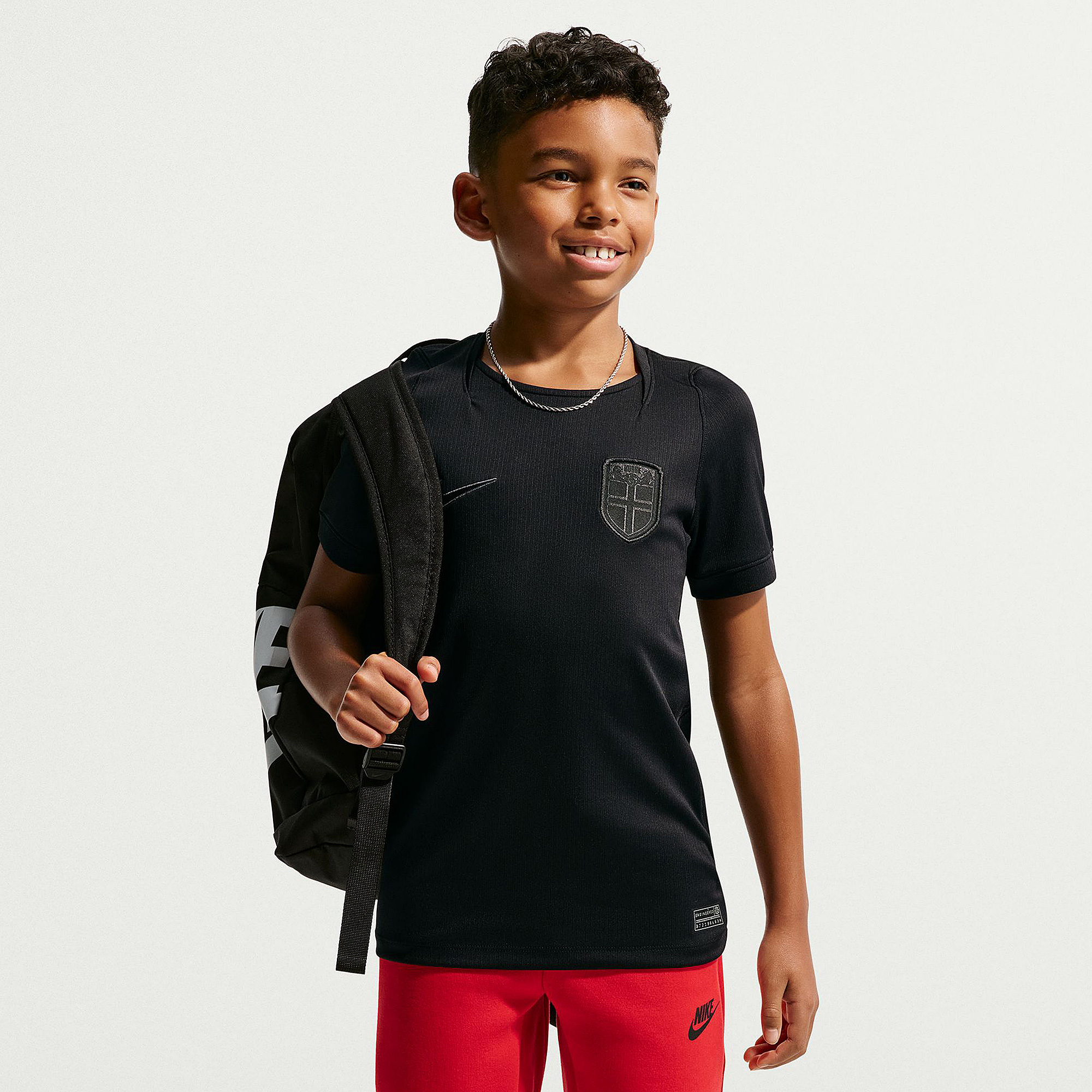 Nike Norway 2026 Kids Dri Fit Stadium Away Shirt Black