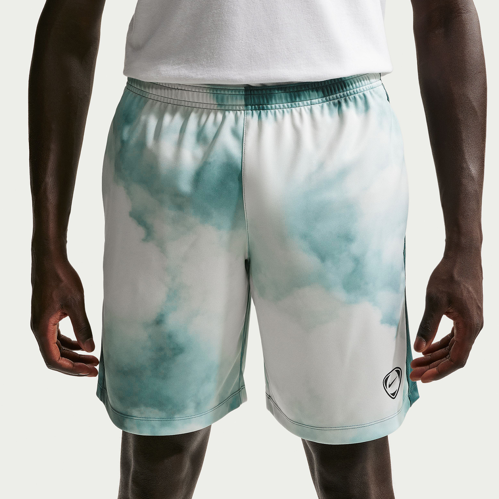 Nike Dri Fit Academy+ Shorts Mineral Slate Summit White Black Grey