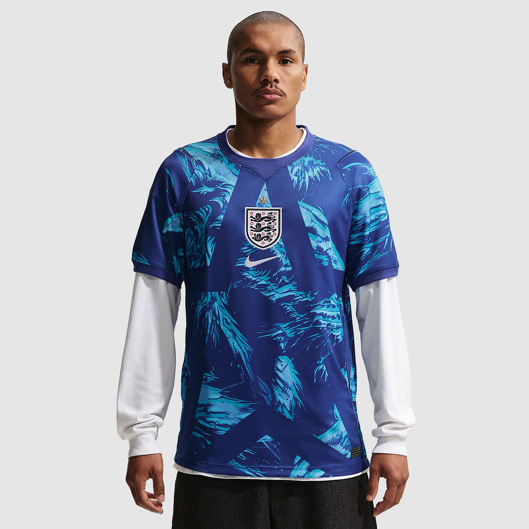 Nike England 2026 Dri Fit Stadium Goalkeeper Shirt Astronomy Black White Blue