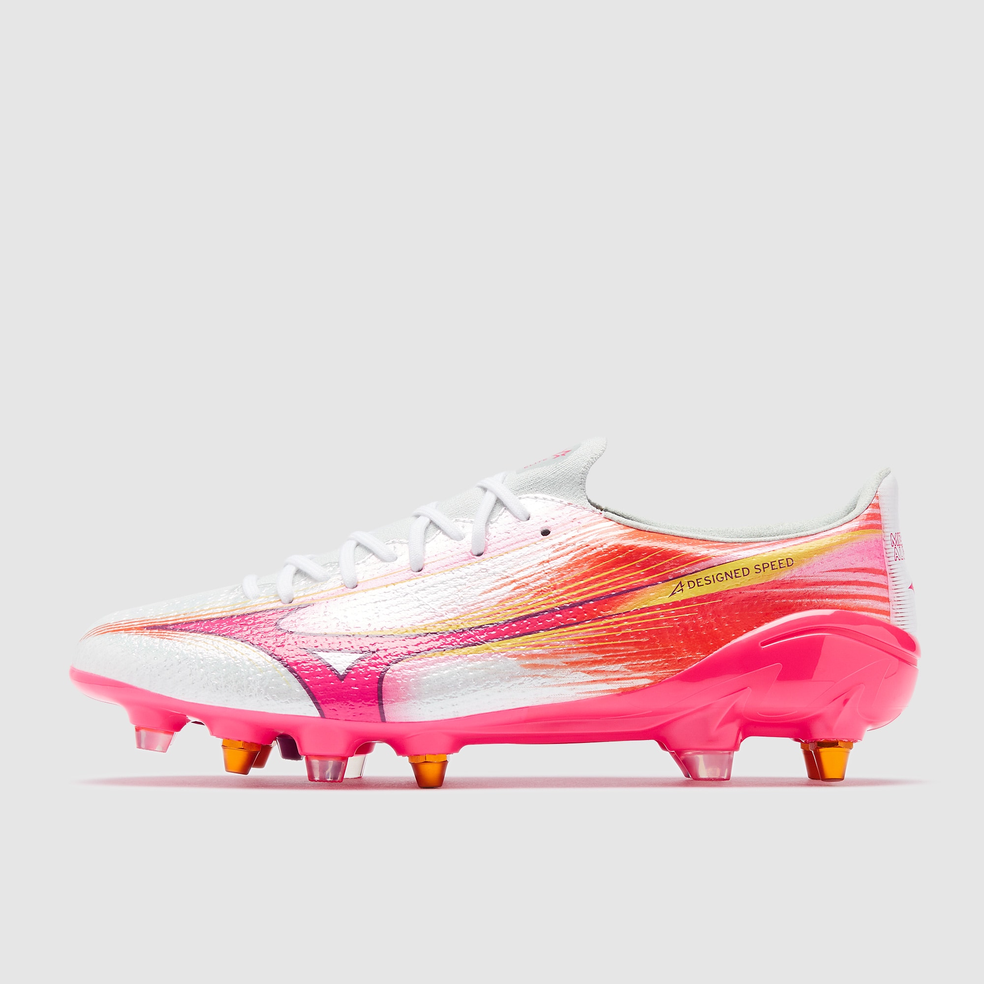 Mizuno Alpha III Elite Mix Soft Ground - White/Fuchsia Purple