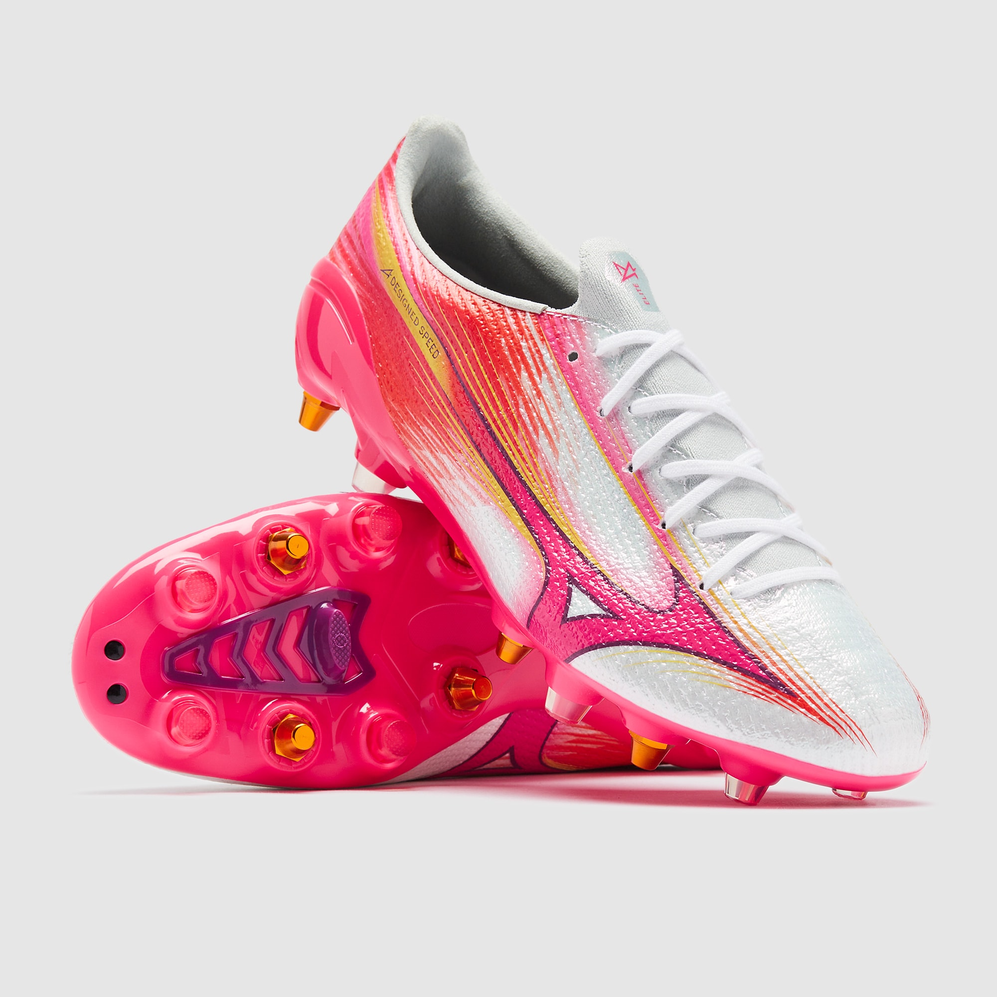 Mizuno Alpha III Elite Mix SG - Bianco/Fuchsia Viola - Scarpe